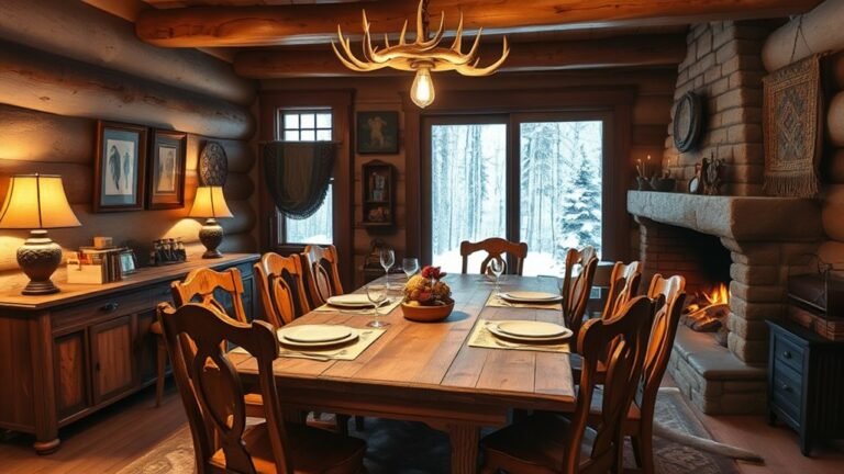 rustic cabin dining decor