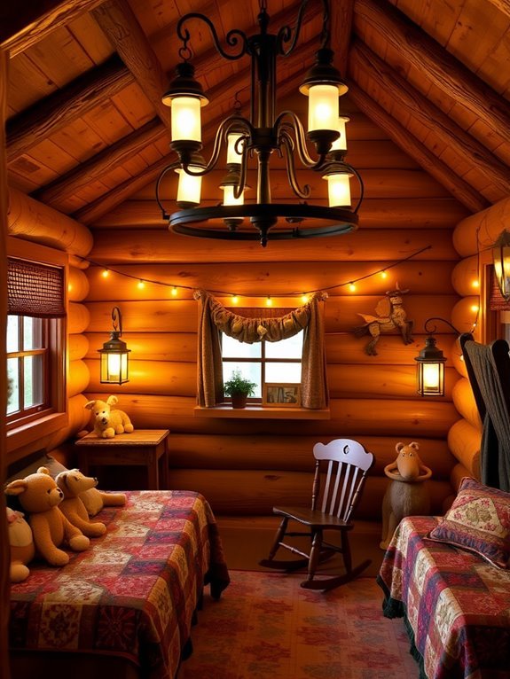 rustic cabin illumination design