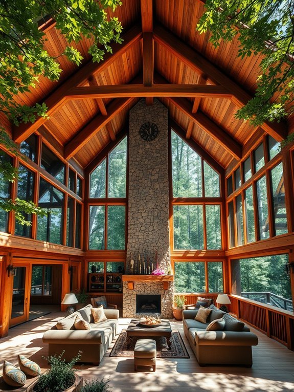 rustic cabin in nature