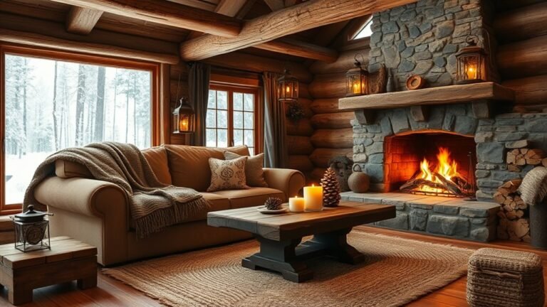 rustic cabin living room decor