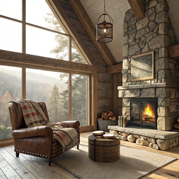 rustic cabin living room ideas