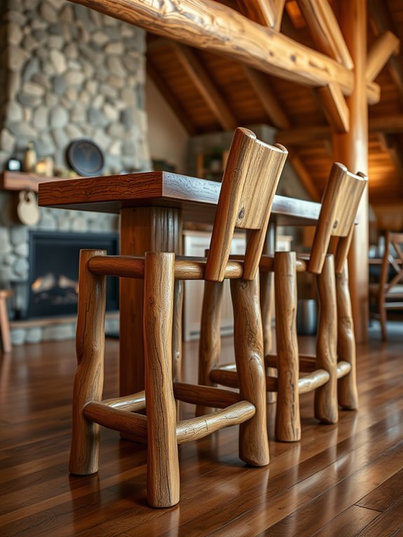 rustic cabin style seating