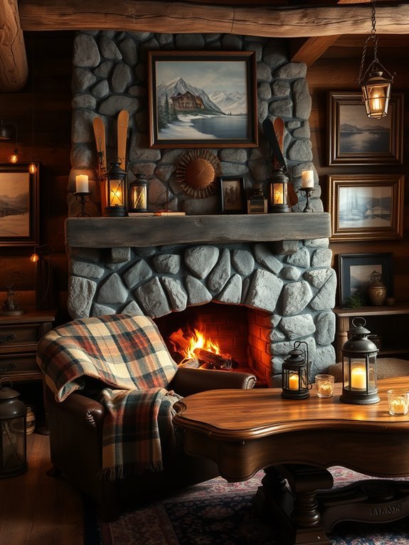 rustic cabin themed artwork