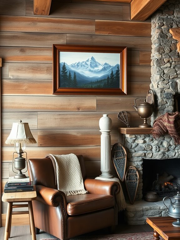 rustic cabin themed artwork