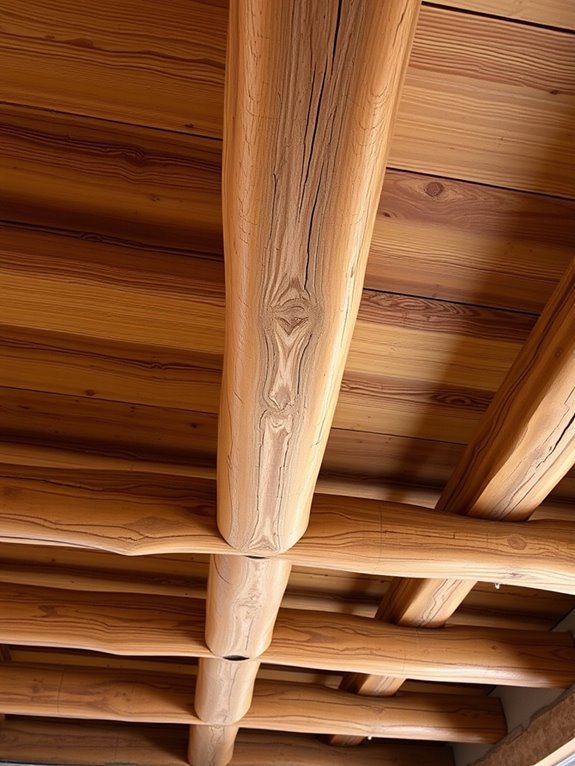 rustic ceiling design feature