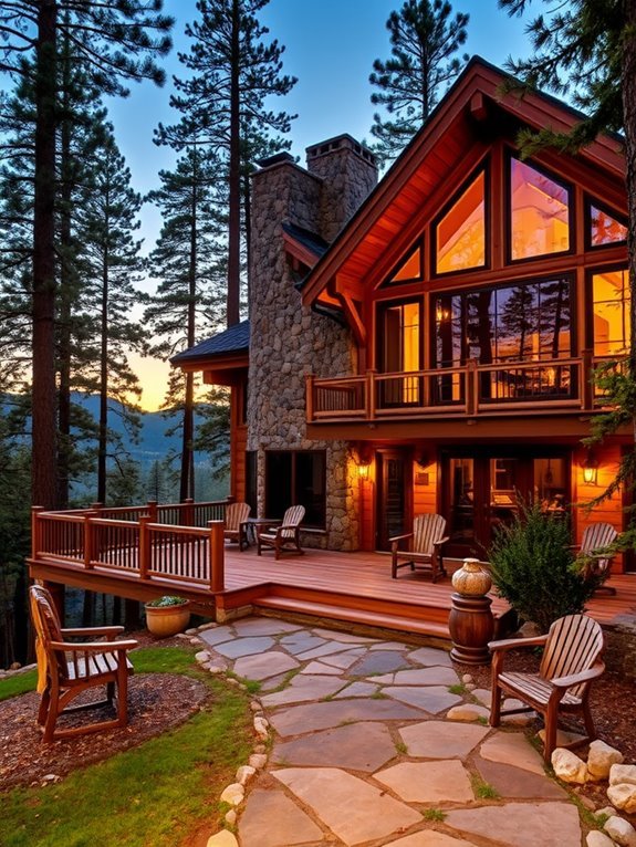 rustic cozy woodland retreat