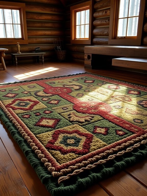 rustic decorative floor covering