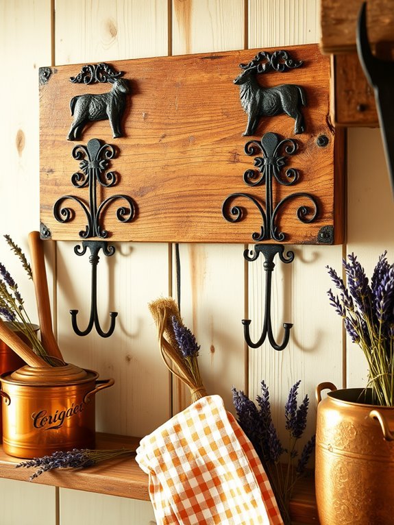 rustic decorative wall hooks