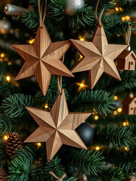 rustic decorative wooden stars