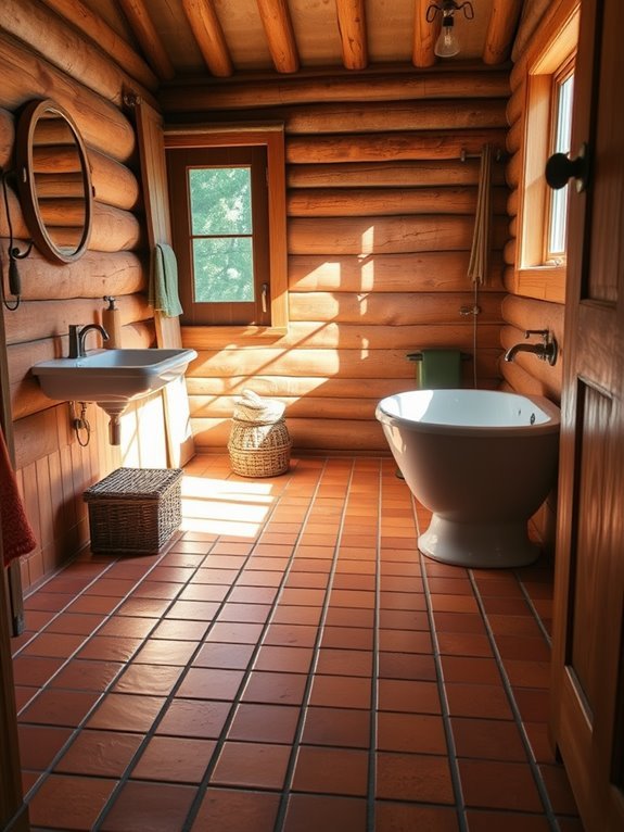 rustic earthy floor tiles
