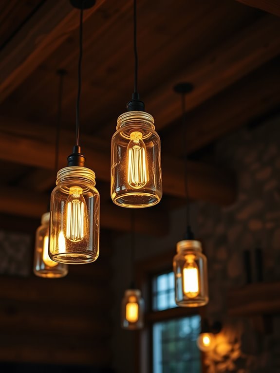 rustic glass lighting fixtures