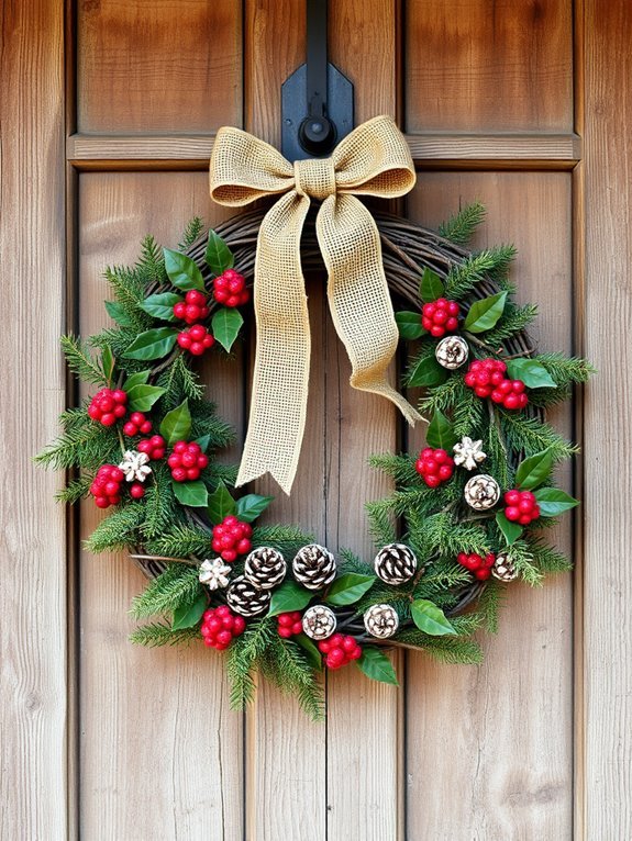 rustic grapevine door decor