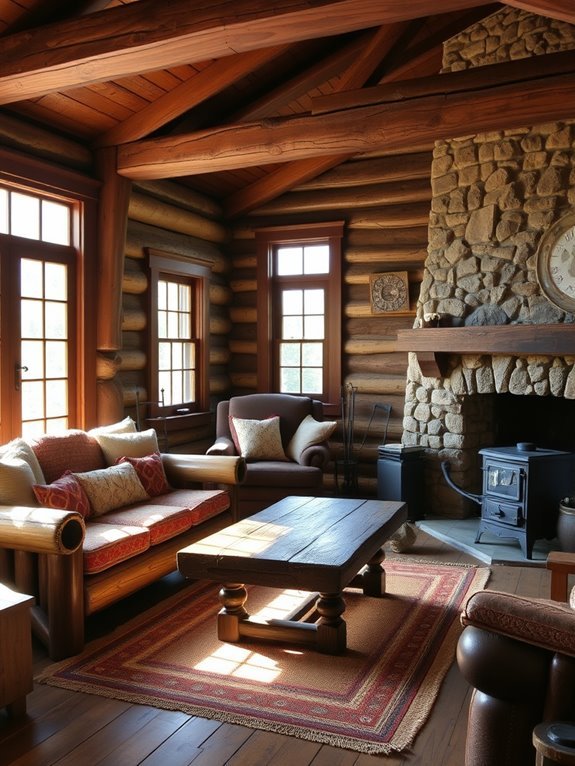 rustic handcrafted wooden pieces
