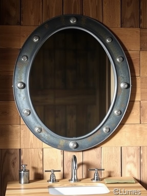 rustic industrial design mirrors