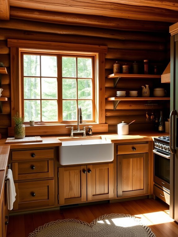 rustic kitchen basin style