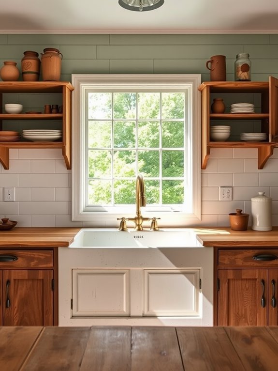 rustic kitchen sink charm