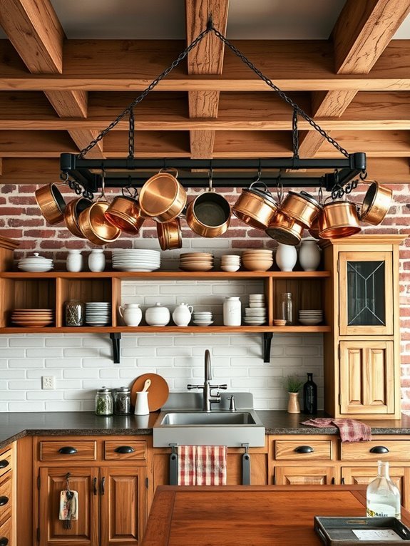 rustic kitchen storage solution