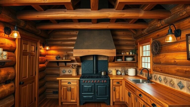 rustic kitchen wood accents