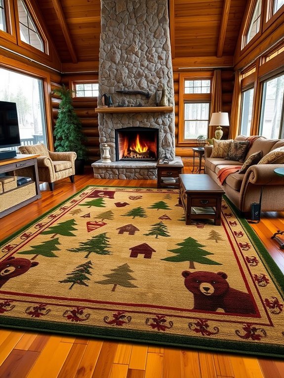 rustic lodge style floor coverings