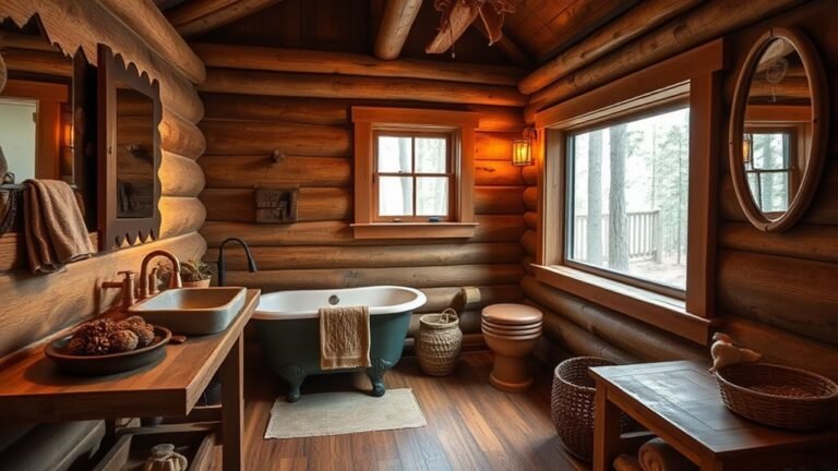 rustic log cabin bathrooms