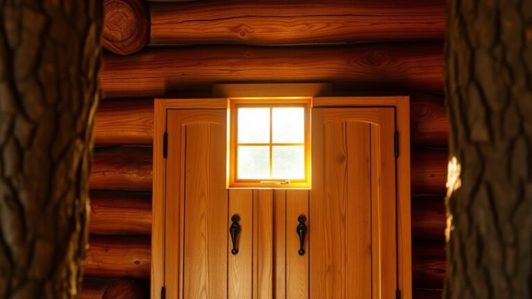 rustic log cabin cabinets