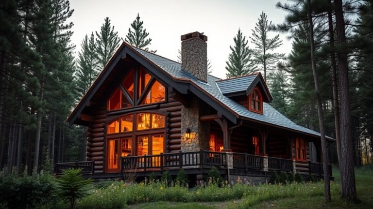 rustic log cabin elegance