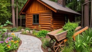 20 Rustic Cabin Landscaping Ideas for a Natural Look - Stylish Cabins