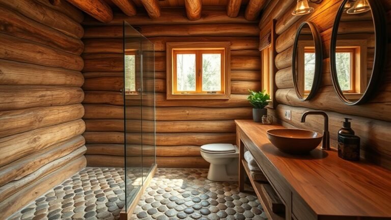 rustic log cabin tiles