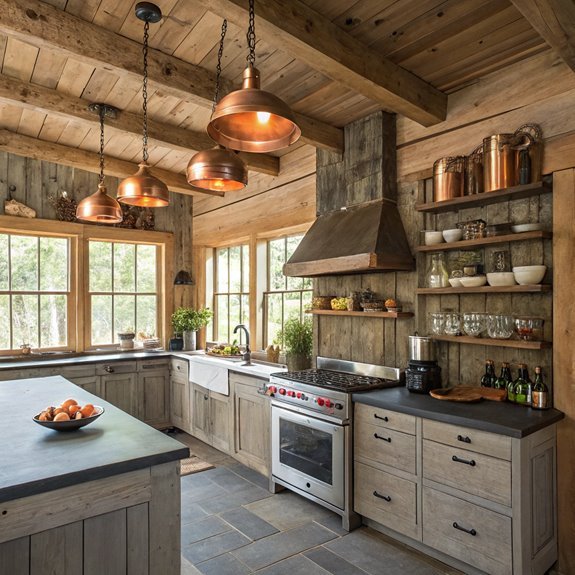 rustic modern cabin kitchens