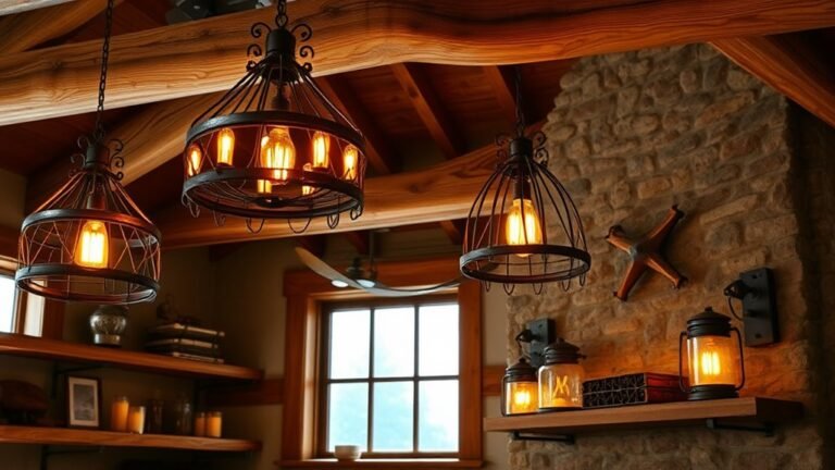 rustic mountain cabin lighting