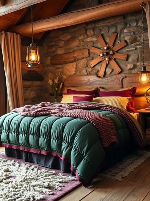 rustic mountain themed bed linens