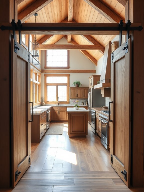 rustic moving door mechanism