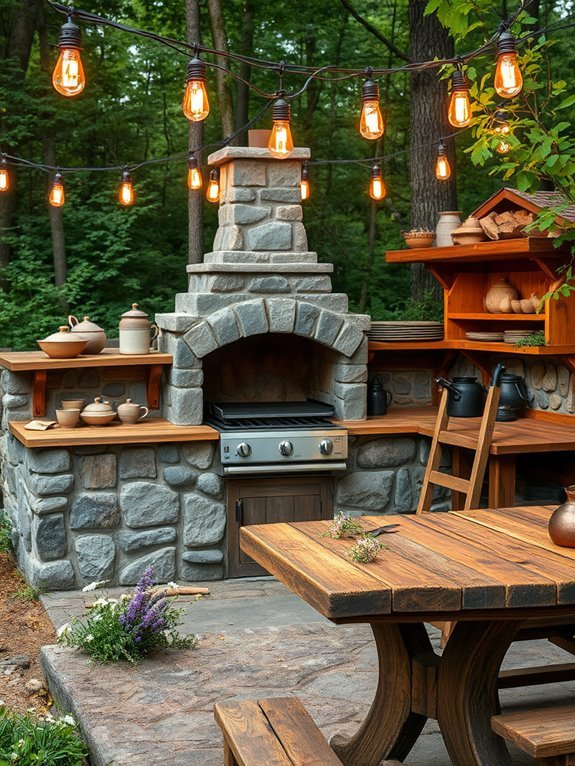 rustic outdoor cooking experience