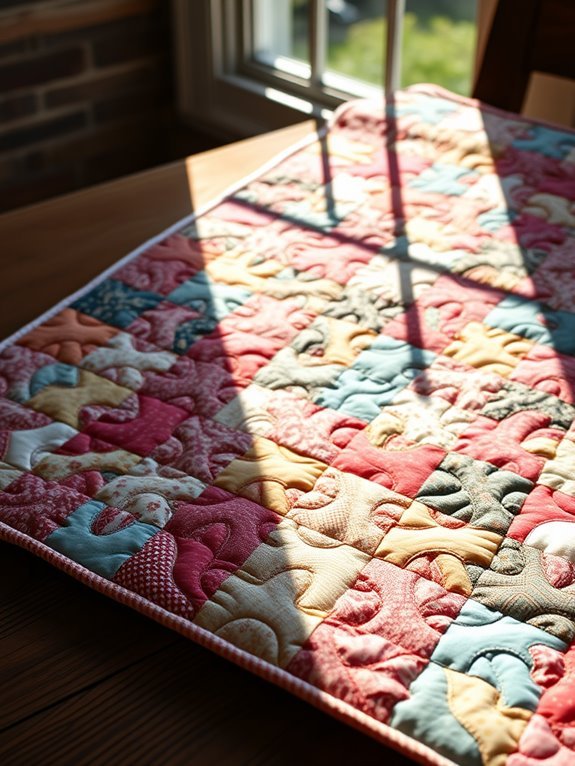 rustic quilted table runner