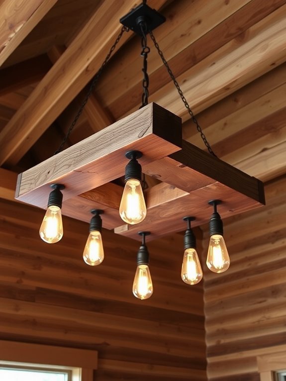 rustic reclaimed wood lighting