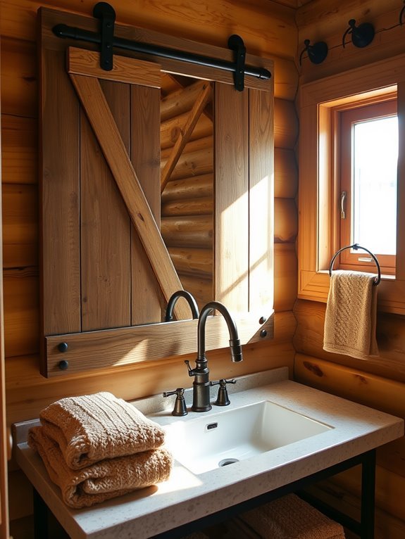 rustic reclaimed wood mirrors