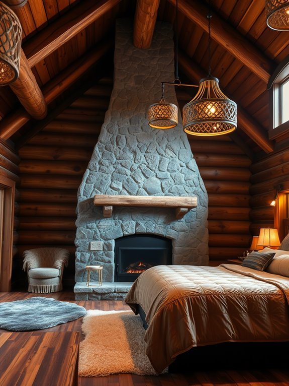 rustic stone light fixtures