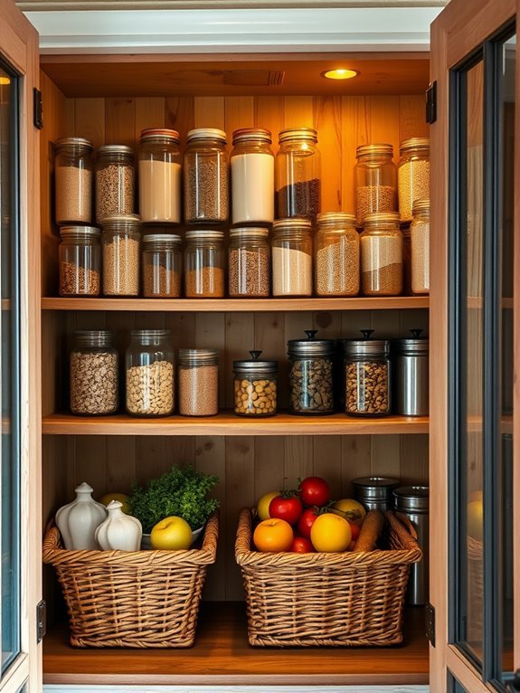 rustic storage for kitchen