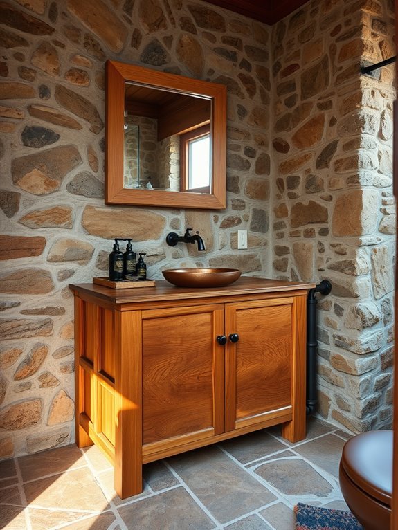 rustic sustainable bathroom furniture