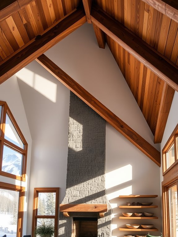 rustic timber architectural accents