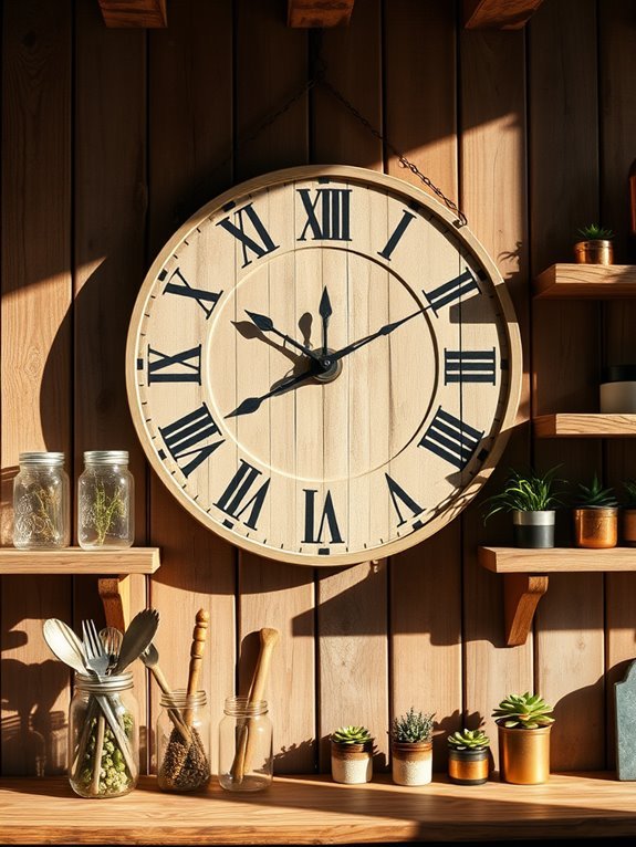 rustic timekeeping home decor