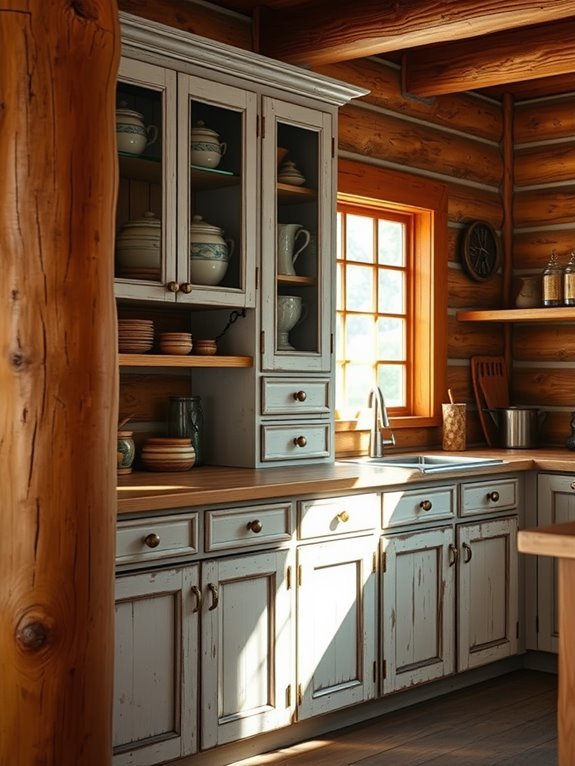 rustic weathered cabinet design