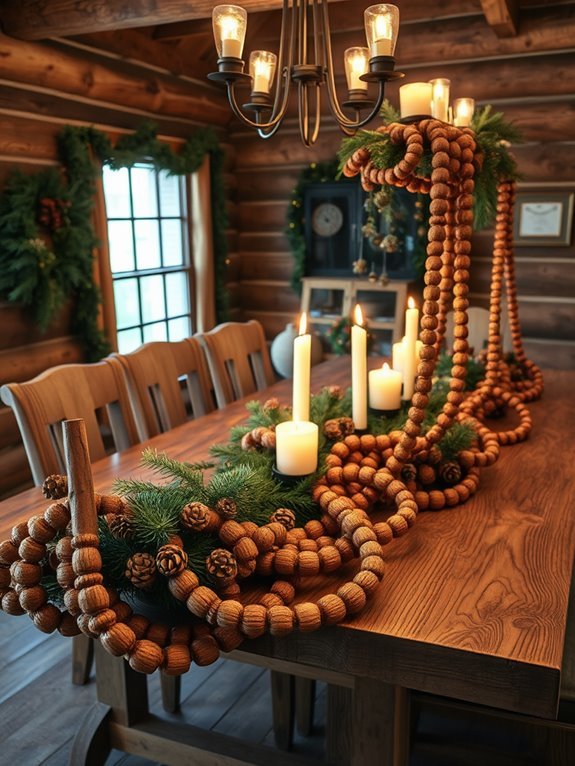 rustic wood dining decor