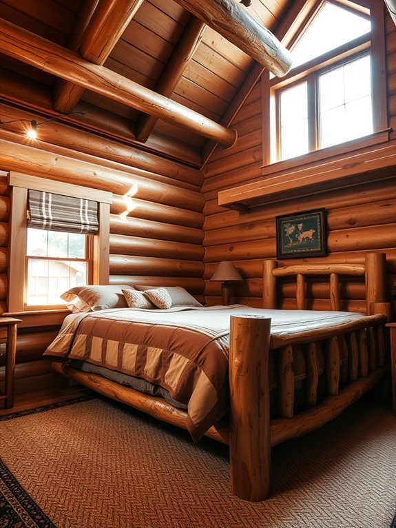 rustic wooden bed frames