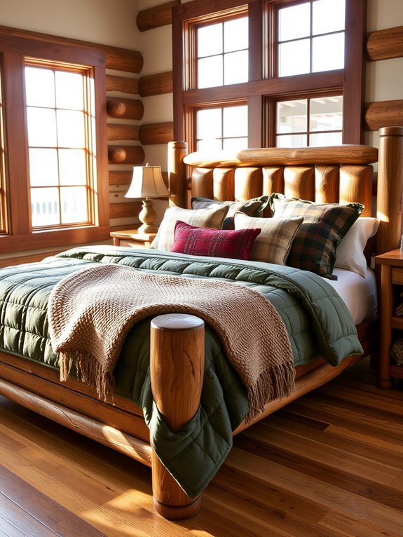 rustic wooden bed frames