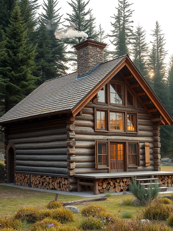 rustic wooden cabin getaway