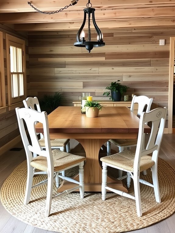 rustic wooden dining chairs
