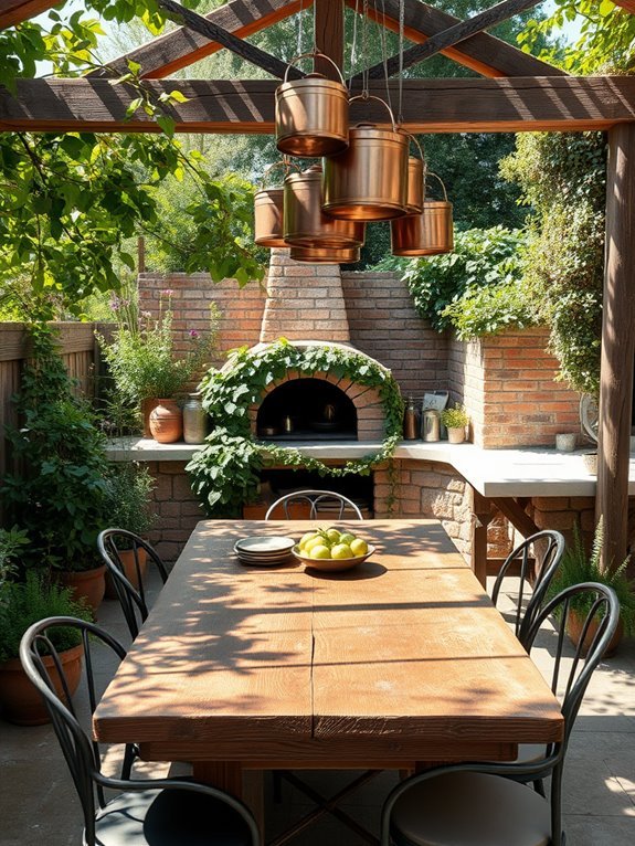 rustic wooden dining table