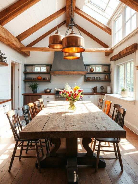 rustic wooden dining tables