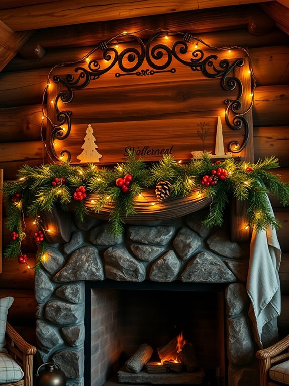 rustic wooden directional signs